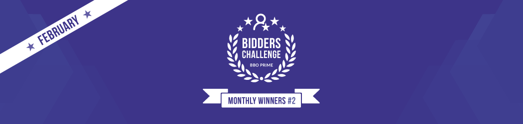 BBO Prime bidders challenge: resultaten en winnaars – februari