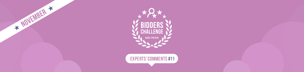 BBO Prime bieders uitdaging: November Panel Comments